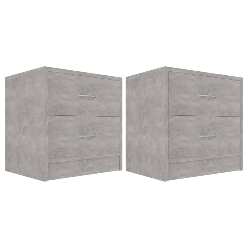 Nachtkastjes 2 st 40x30x40 cm spaanplaat betongrijs MeubelReus