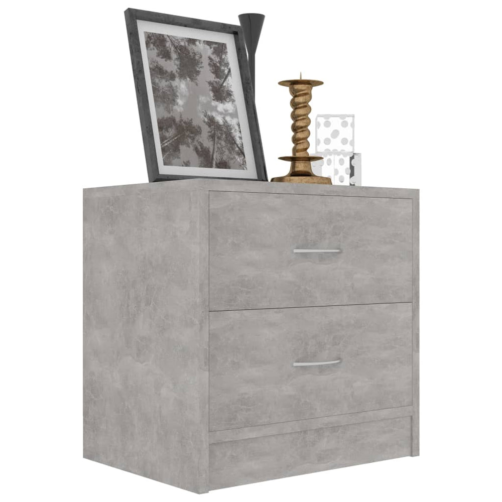 Nachtkastjes 2 st 40x30x40 cm spaanplaat betongrijs MeubelReus