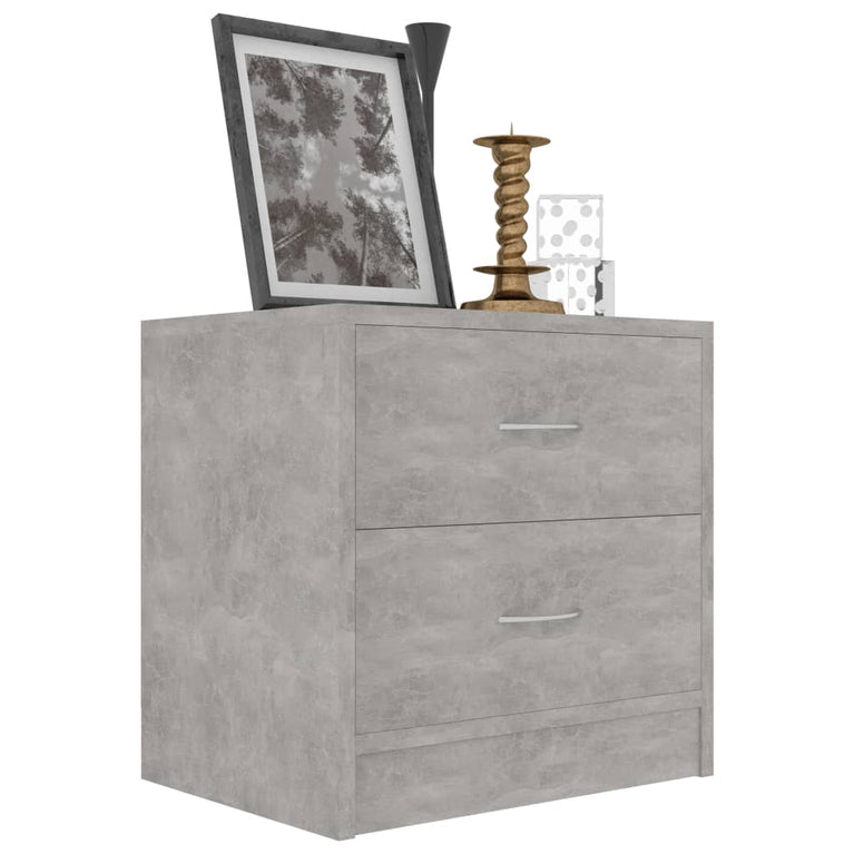 Nachtkastjes 2 st 40x30x40 cm spaanplaat betongrijs MeubelReus