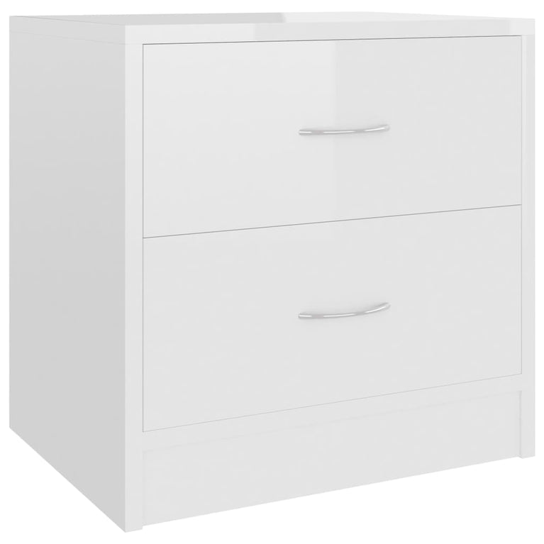 Nachtkastjes 2 st 40x30x40 cm spaanplaat hoogglans wit MeubelReus