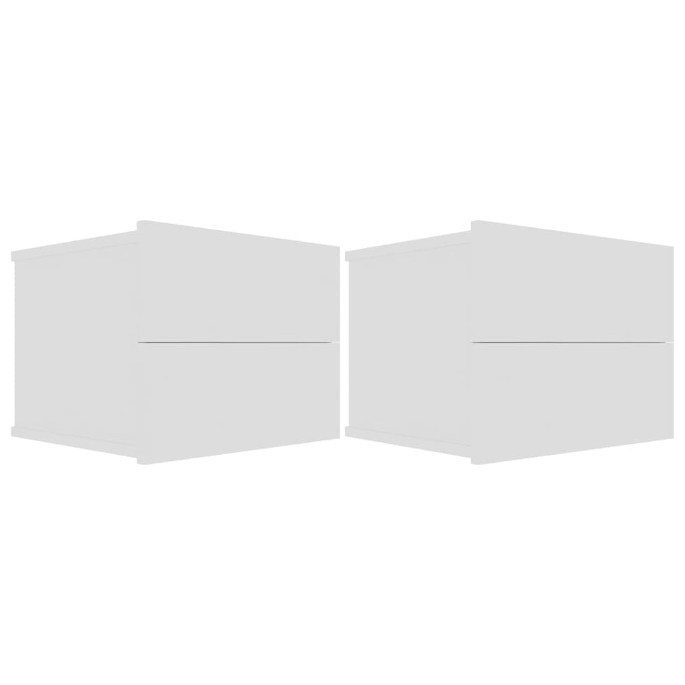 Nachtkastjes 2 st 40x30x30 cm spaanplaat wit MeubelReus