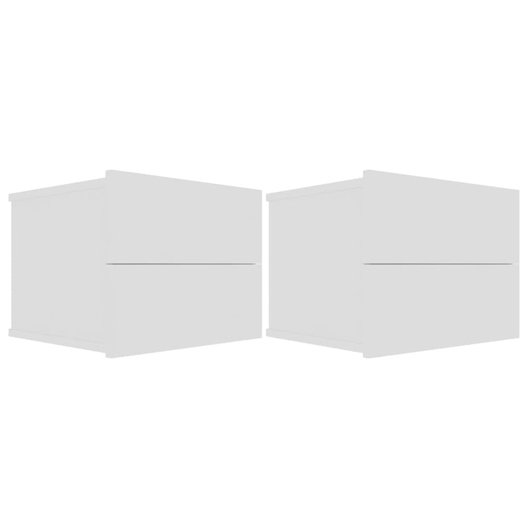 Nachtkastjes 2 st 40x30x30 cm spaanplaat wit MeubelReus