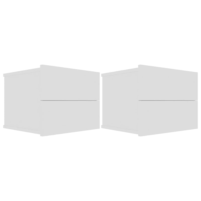 Nachtkastjes 2 st 40x30x30 cm spaanplaat wit MeubelReus
