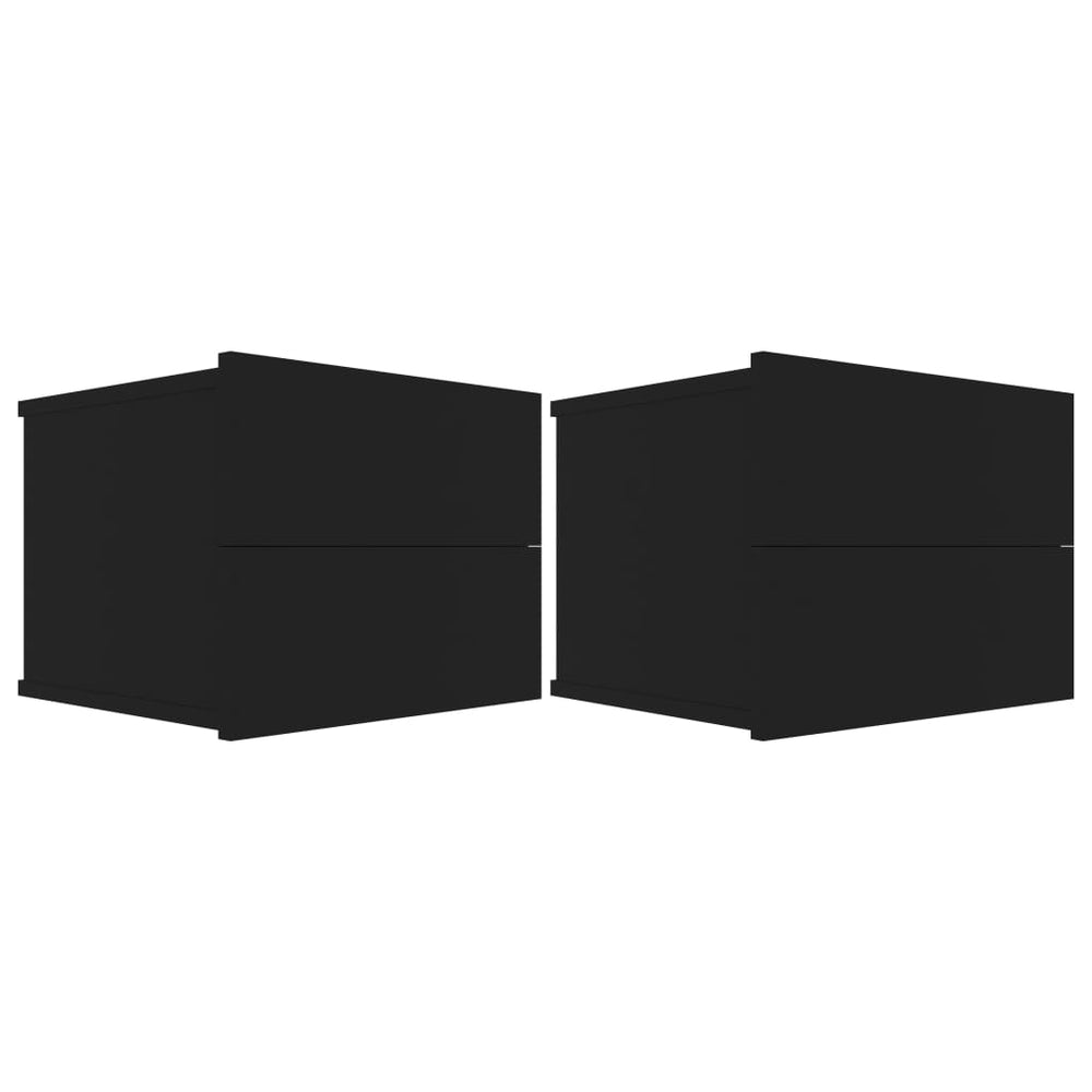 Nachtkastjes 2 st 40x30x30 cm spaanplaat zwart MeubelReus