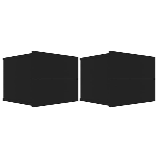 Nachtkastjes 2 st 40x30x30 cm spaanplaat zwart MeubelReus