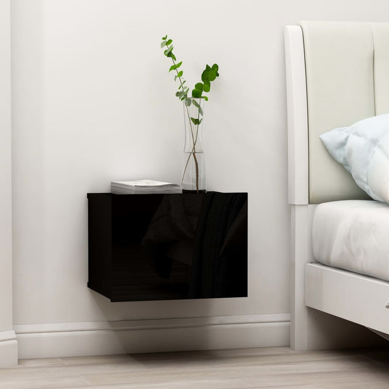 Nachtkastjes 2 st 40x30x30 cm spaanplaat zwart MeubelReus