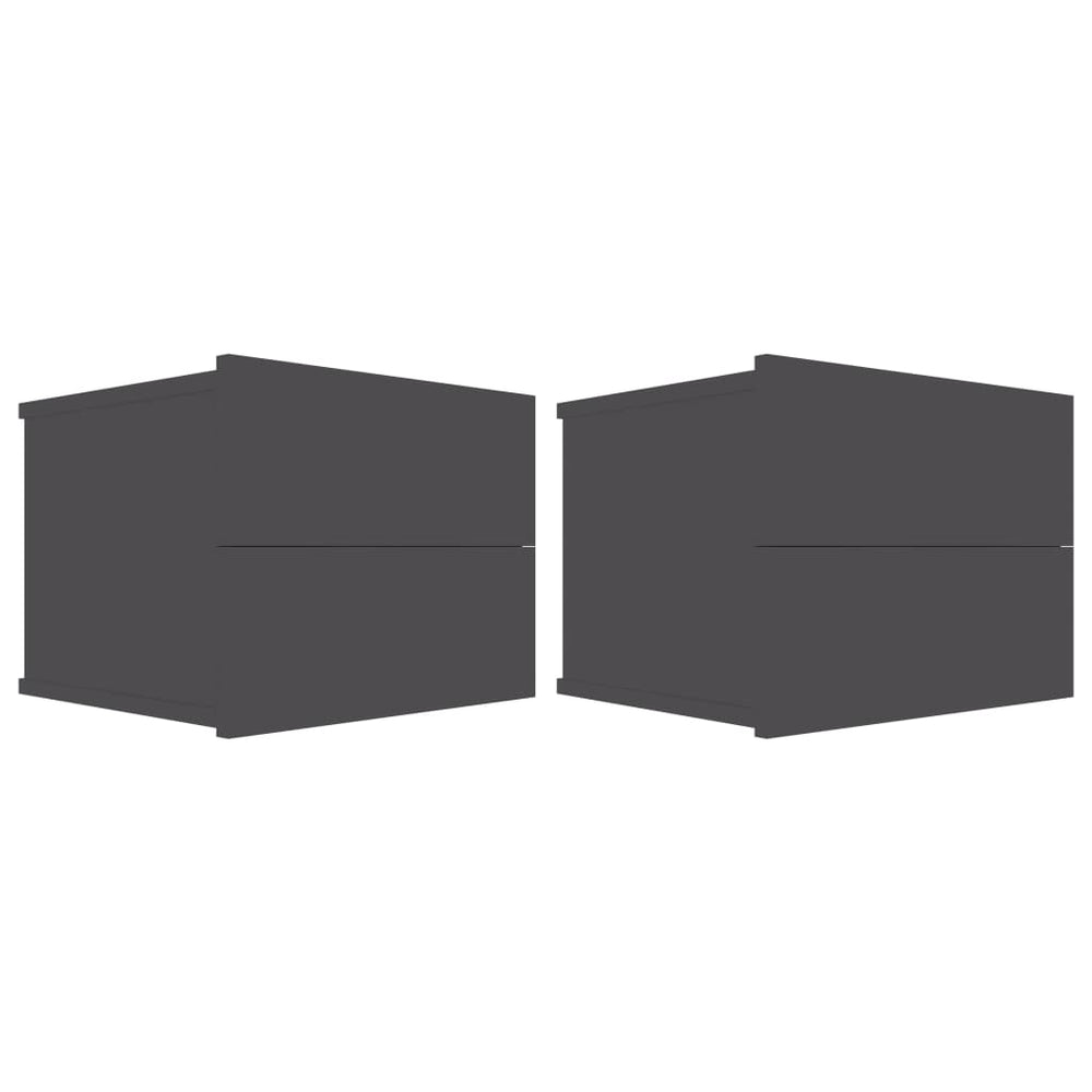 Nachtkastjes 2 st 40x30x30 cm spaanplaat grijs MeubelReus