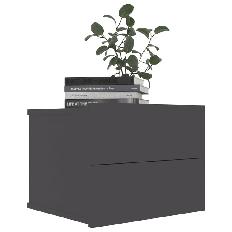 Nachtkastjes 2 st 40x30x30 cm spaanplaat grijs MeubelReus