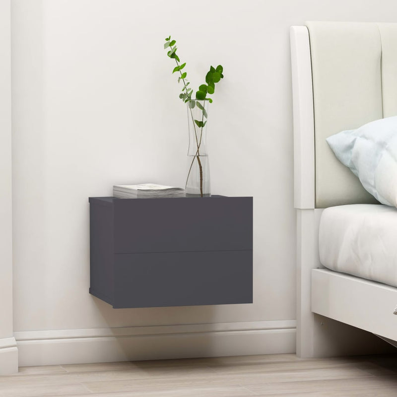 Nachtkastjes 2 st 40x30x30 cm spaanplaat grijs MeubelReus