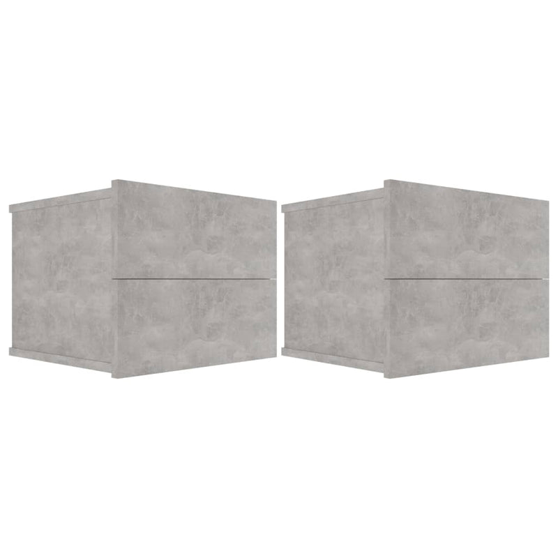 Nachtkastjes 2 st 40x30x30 cm spaanplaat betongrijs
