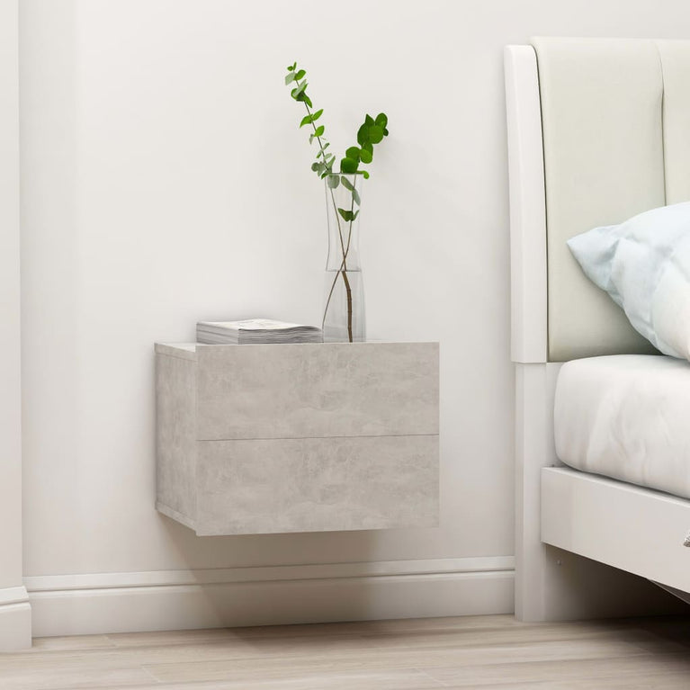Nachtkastjes 2 st 40x30x30 cm spaanplaat betongrijs