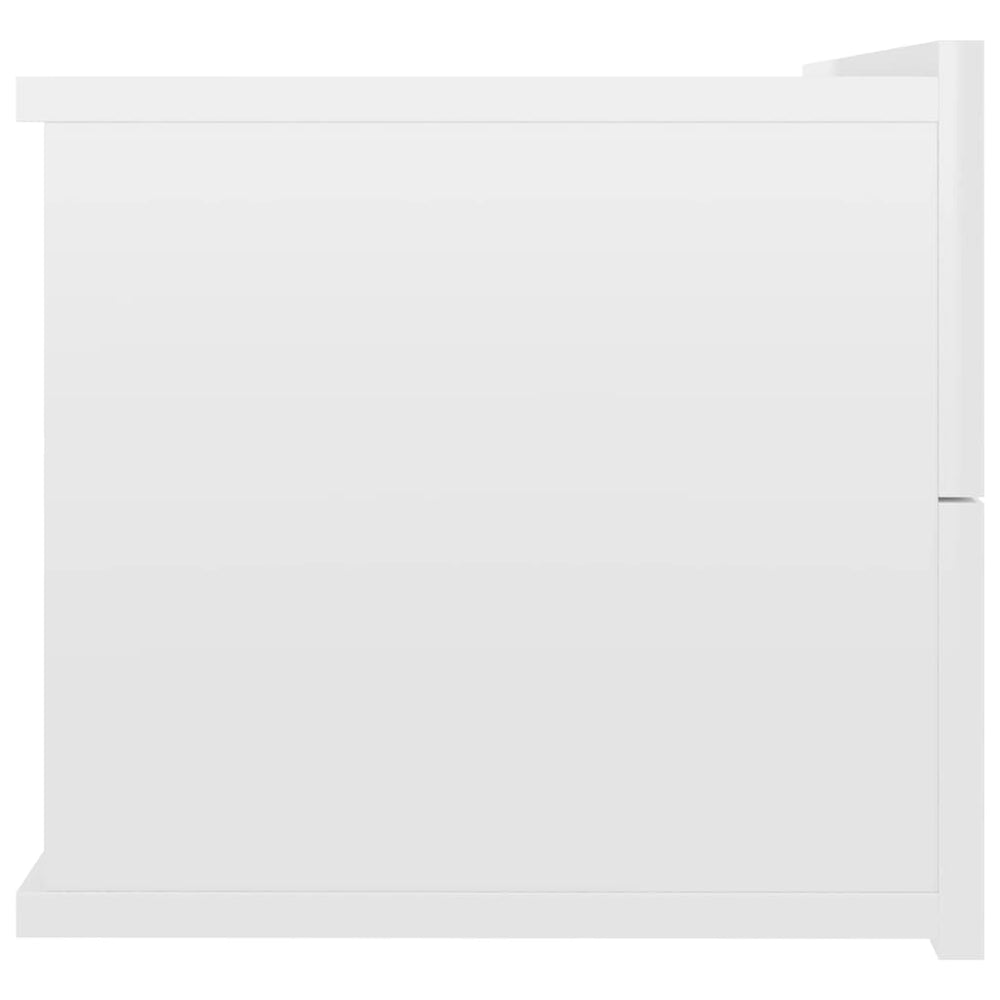 Nachtkastjes 2 st 40x30x30 cm spaanplaat hoogglans wit MeubelReus