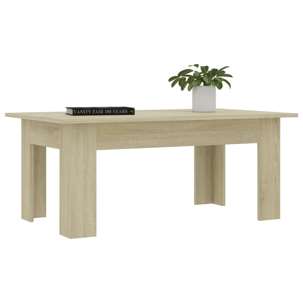 Salontafel 100x60x42 cm bewerkt hout sonoma eikenkleurig MeubelReus