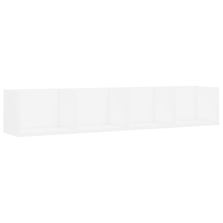 Cd-wandschap 100x18x18 cm spaanplaat wit