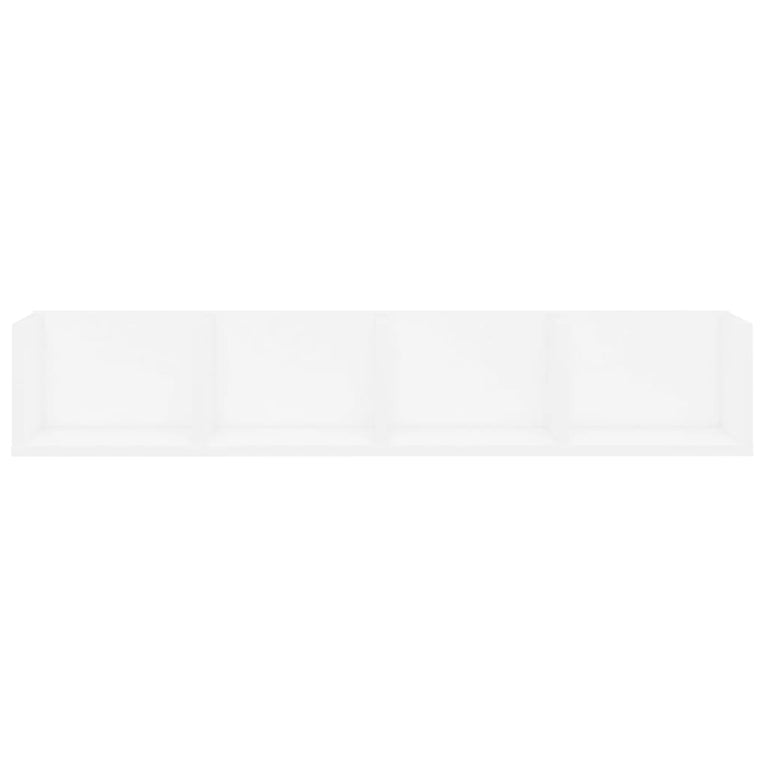 Cd-wandschap 100x18x18 cm spaanplaat wit
