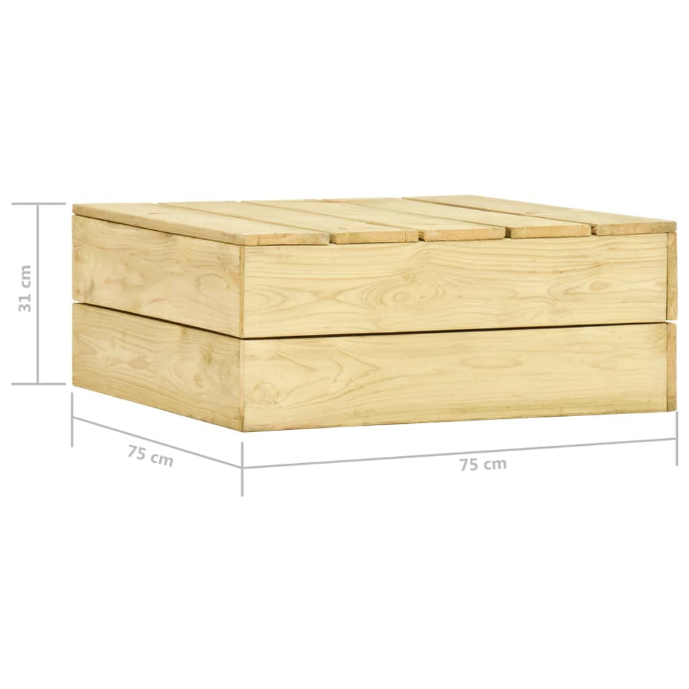 Tuintafel 75x75x31 cm geïmpregneerd grenenhout MeubelReus