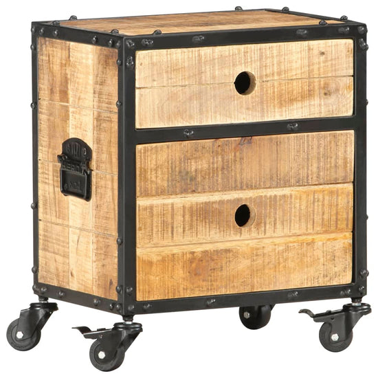 Nachtkastje 40x30x50 cm ruw mangohout MeubelReus