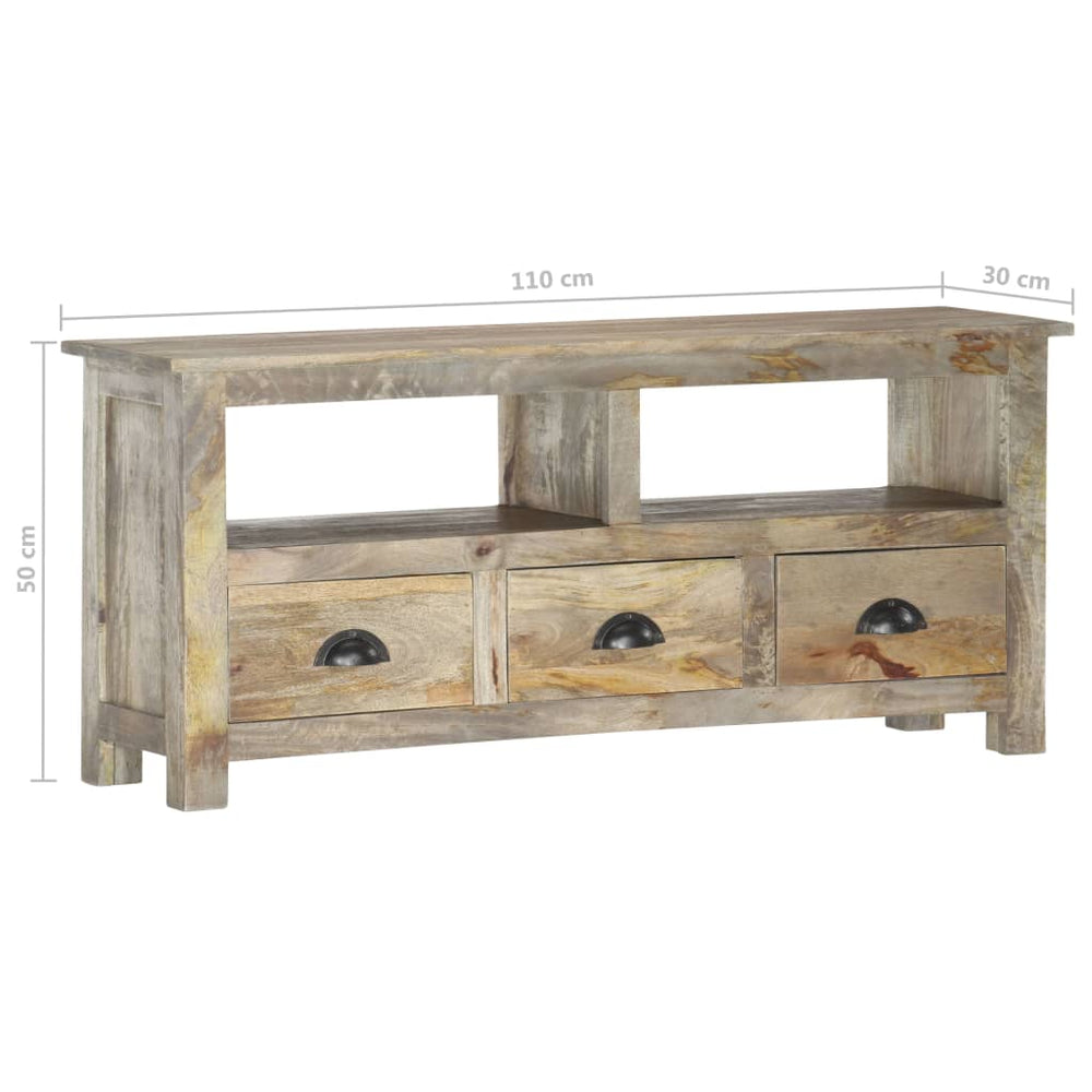 Tv-meubel 110x30x50 cm massief mangohout MeubelReus