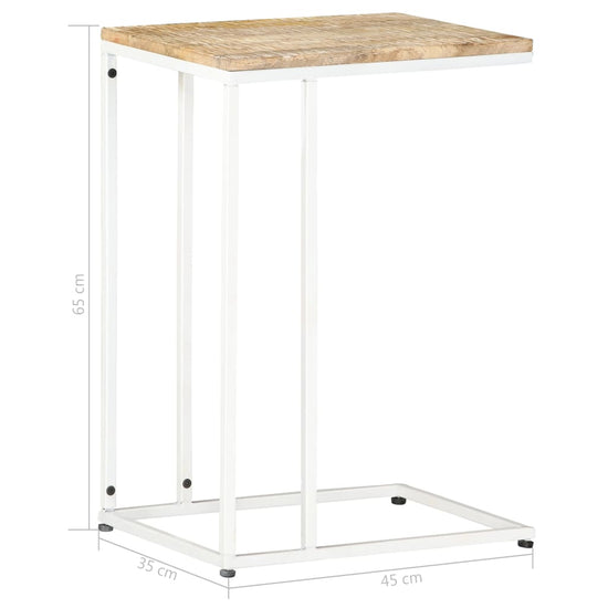Bijzettafel 35x45x65 cm massief mangohout MeubelReus