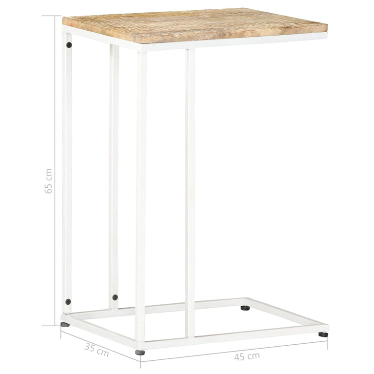 Bijzettafel 35x45x65 cm massief mangohout MeubelReus