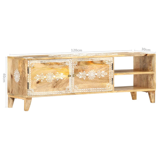 Tv-meubel 120x30x40 cm massief mangohout MeubelReus