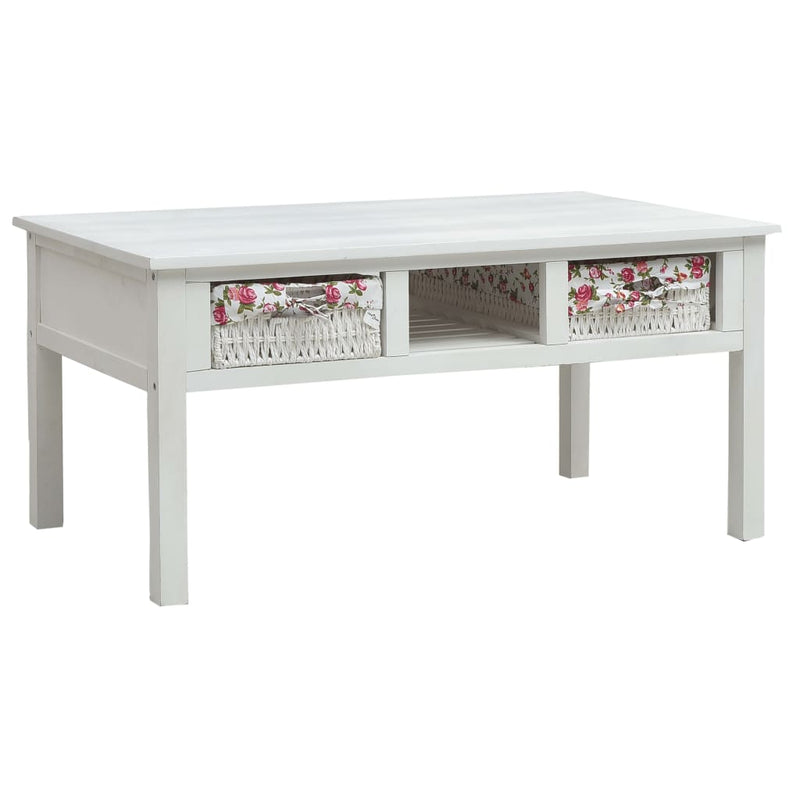 Salontafel 99,5x60x48 cm hout wit MeubelReus