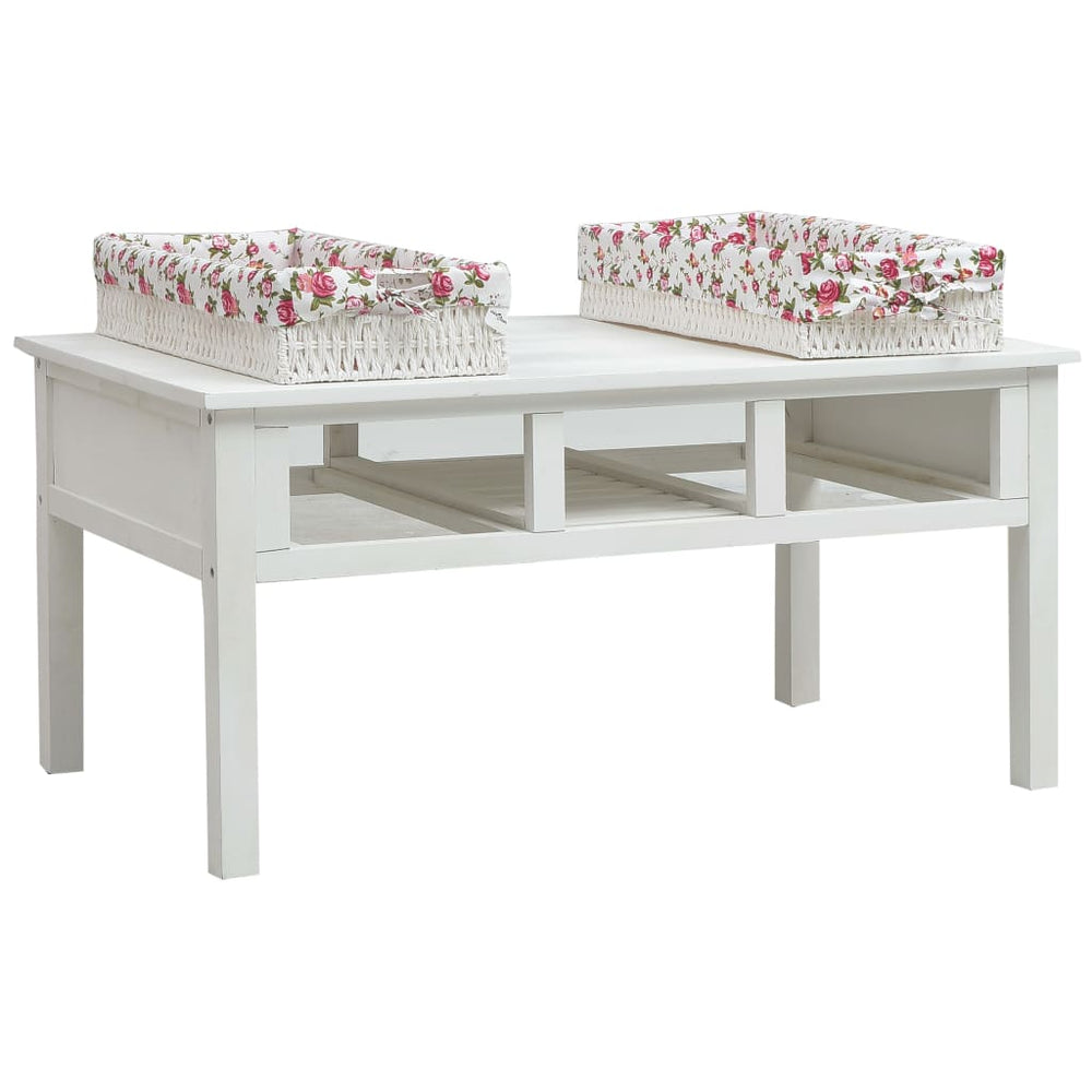 Salontafel 99,5x60x48 cm hout wit MeubelReus