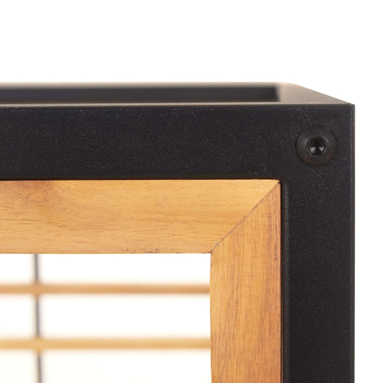 Tuinbank met kussens 136 cm massief acaciahout donkergrijs MeubelReus