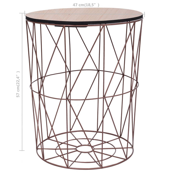 Salontafel Ø 47 cm koperkleurig MeubelReus