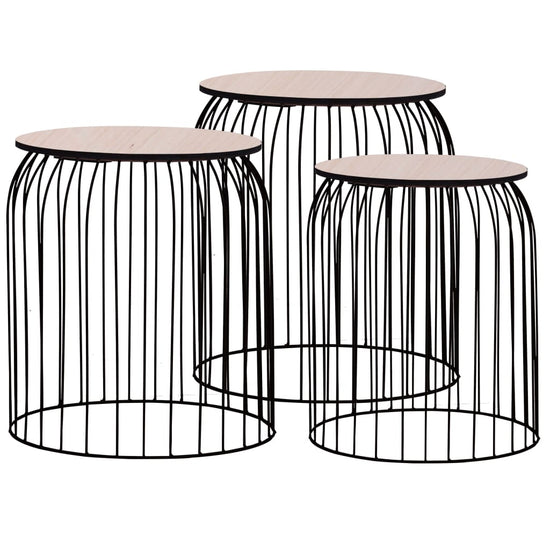 Salontafels 3 st zwart MeubelReus
