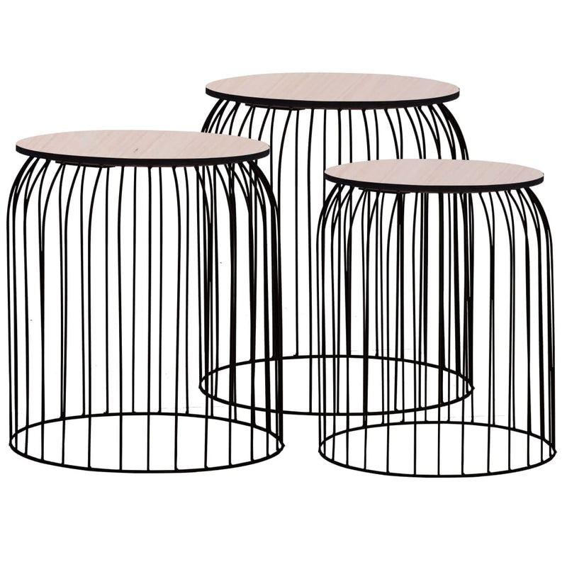 Salontafels 3 st zwart MeubelReus