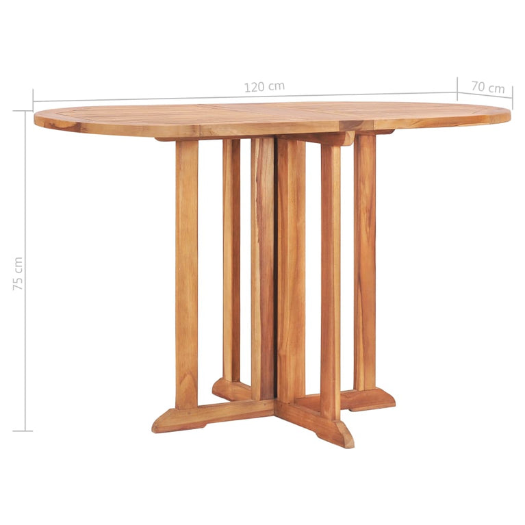 Tuintafel inklapbaar 120x70x75 cm massief teakhout MeubelReus