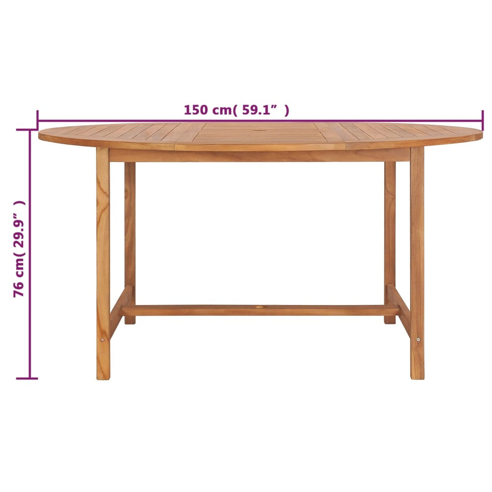 Tuintafel 150x76 cm massief teakhout MeubelReus