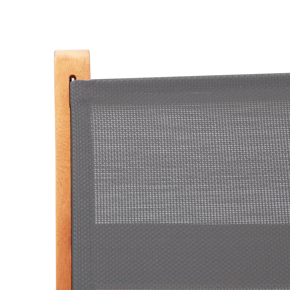 Tuinstoelen inklapbaar 4 st eucalyptushout en textileen grijs MeubelReus