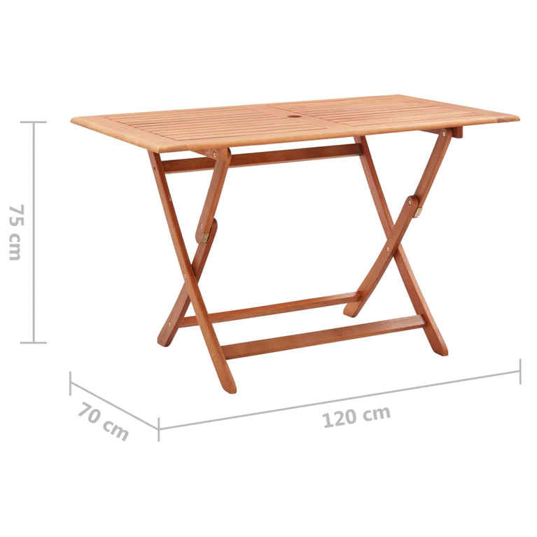 Tuintafel inklapbaar 120x70x75 cm massief eucalyptushout MeubelReus