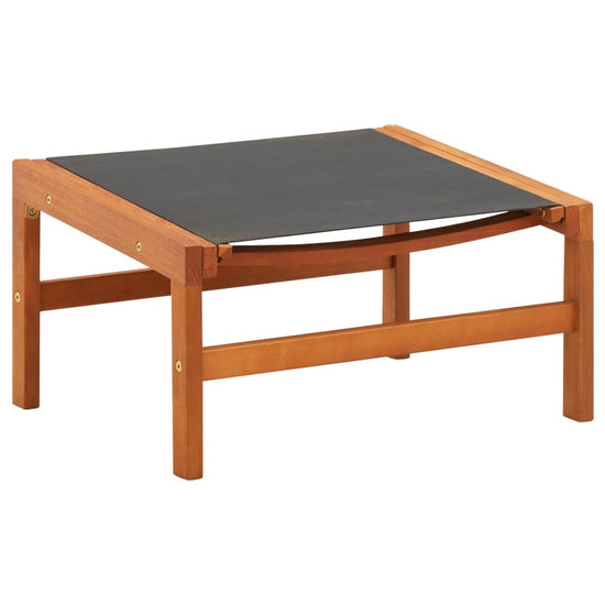 Tuinstoel met voetensteun massief eucalyptushout en textileen MeubelReus