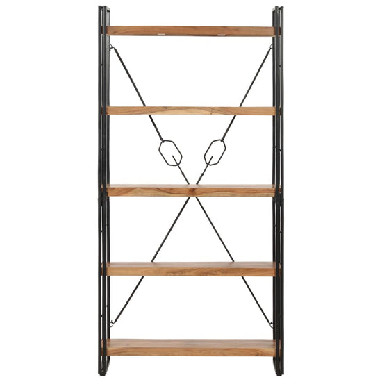 Boekenkast met 5 schappen 90x30x180 cm massief acaciahout MeubelReus
