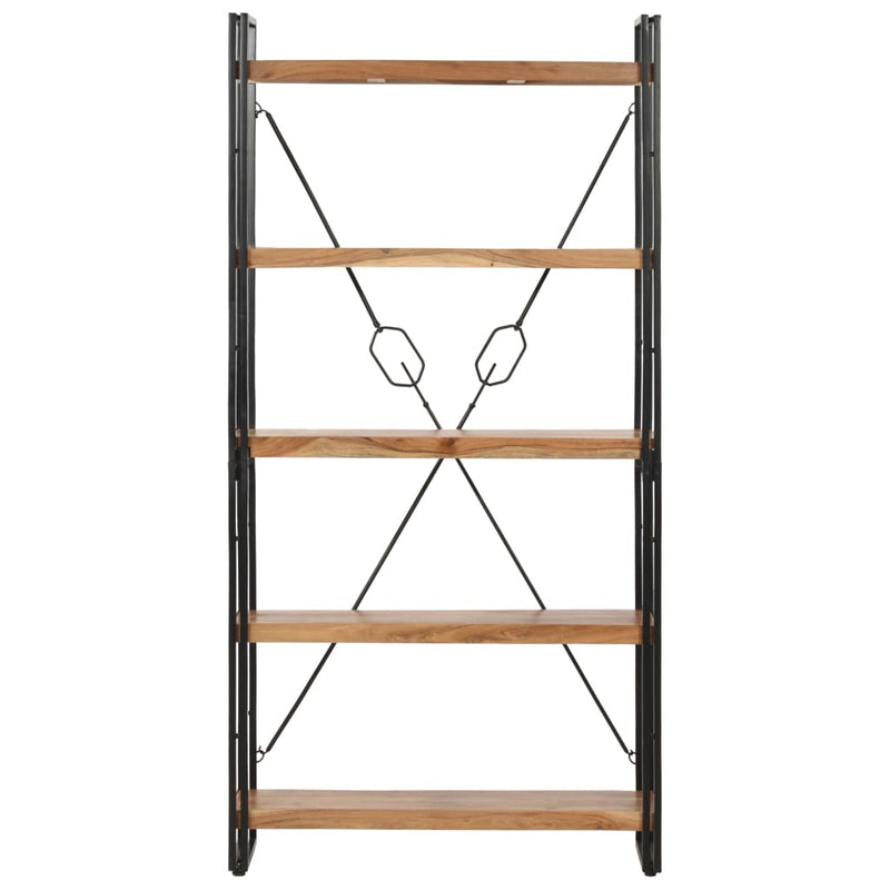 Boekenkast met 5 schappen 90x30x180 cm massief acaciahout MeubelReus