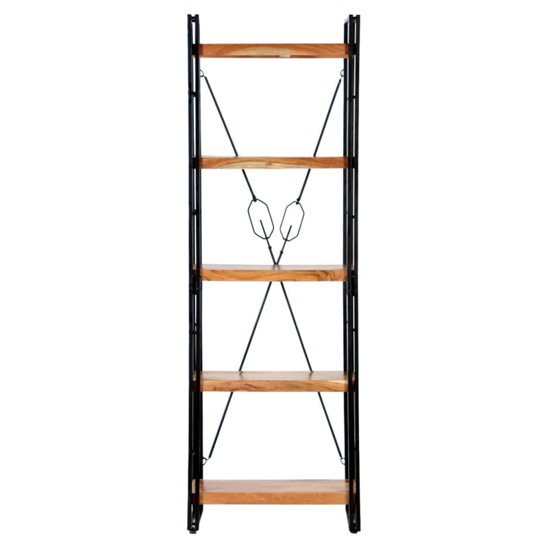 Boekenkast met 5 schappen 60x30x180 cm massief acaciahout MeubelReus