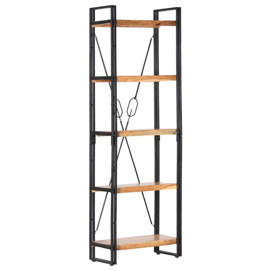Boekenkast met 5 schappen 60x30x180 cm massief acaciahout MeubelReus