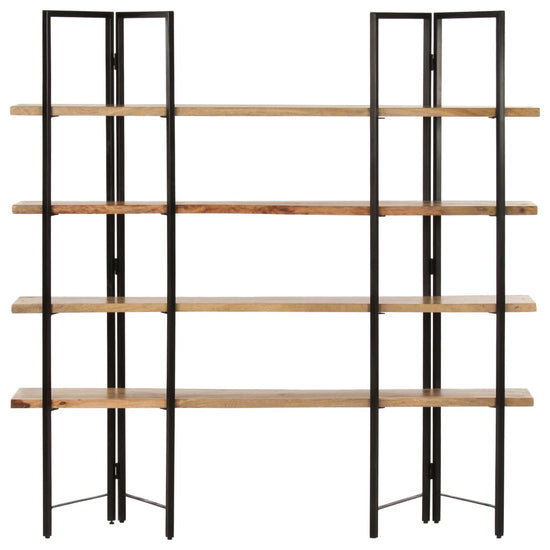 Boekenkast met 4 schappen 160x35x160 cm massief mangohout MeubelReus