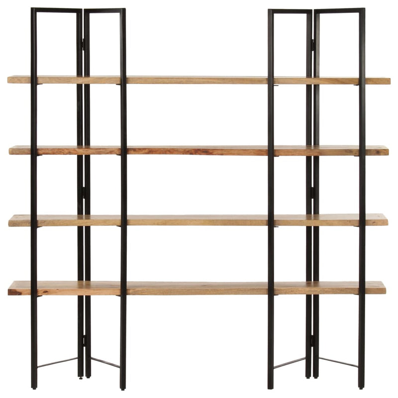 Boekenkast met 4 schappen 160x35x160 cm massief mangohout MeubelReus
