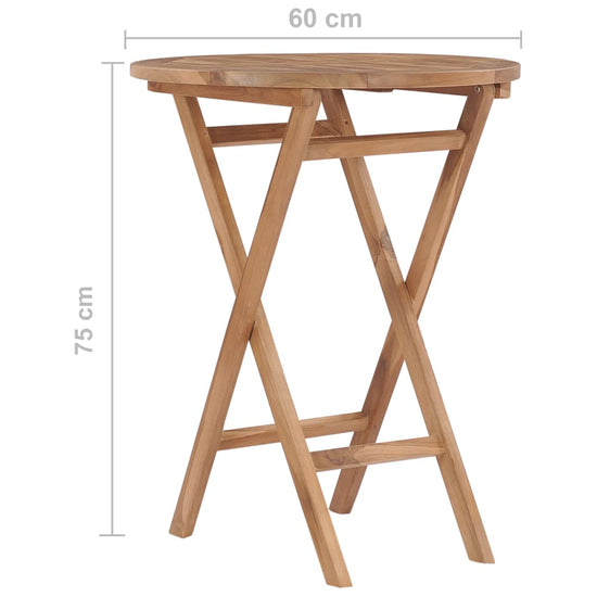 Tuintafel inklapbaar 60 cm massief teakhout MeubelReus