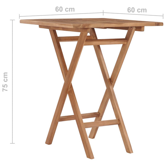 Tuintafel inklapbaar 60x60x75 cm massief teakhout MeubelReus