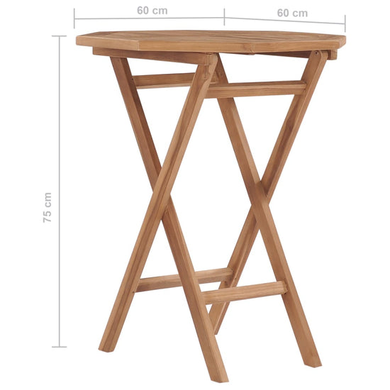 Tuintafel inklapbaar 60x60x75 cm massief teakhout MeubelReus