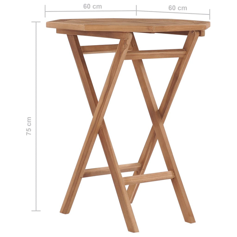 Tuintafel inklapbaar 60x60x75 cm massief teakhout MeubelReus