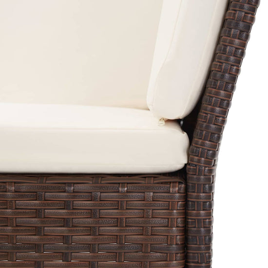6-delige Loungeset met kussens poly rattan bruin MeubelReus