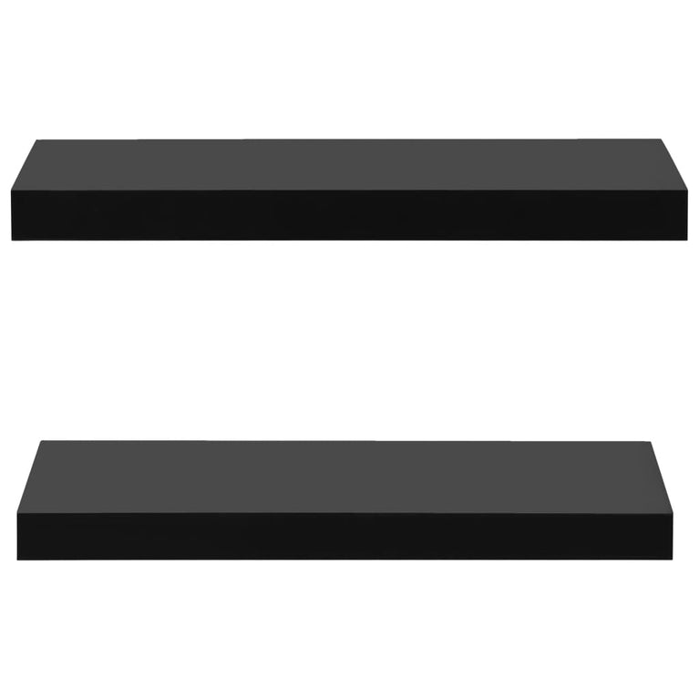 Wandplanken zwevend 2 st 40x20x3,8 cm zwart MeubelReus