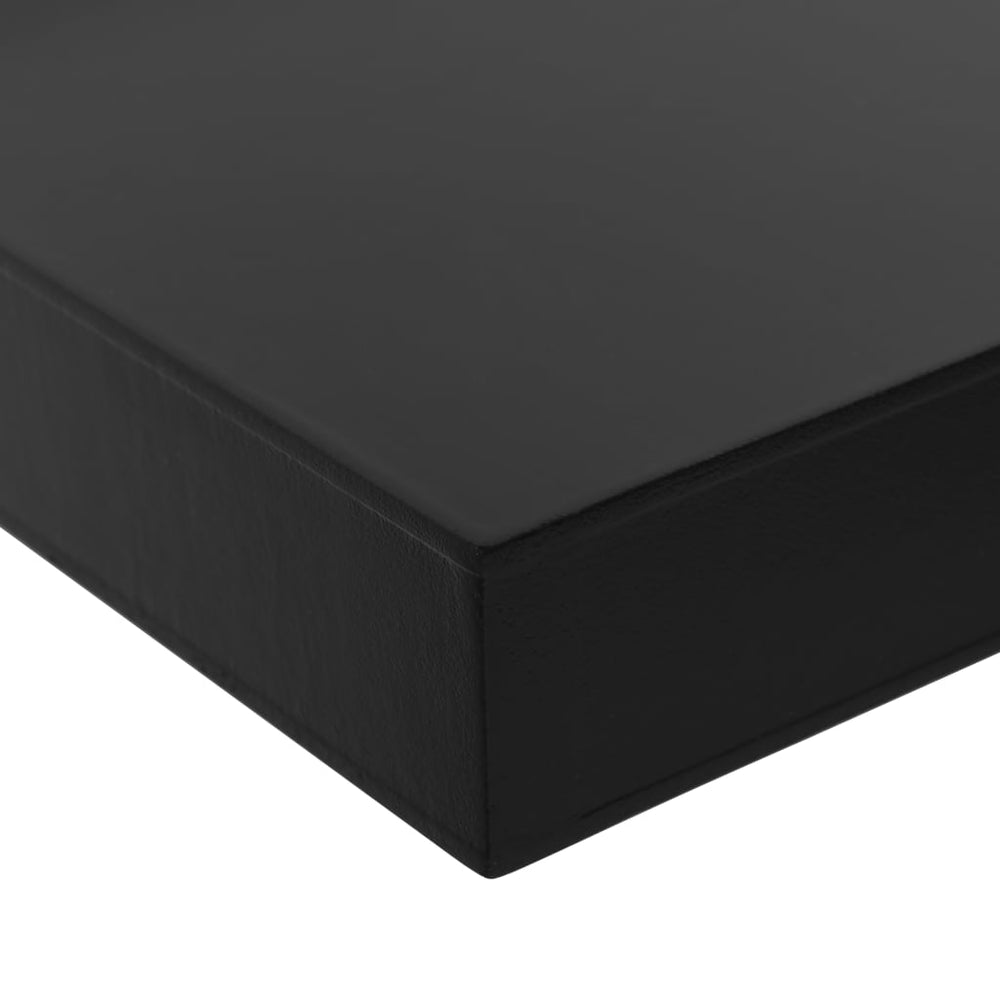 Wandschappen zwevend 2 st 60x20x3,8 cm zwart MeubelReus
