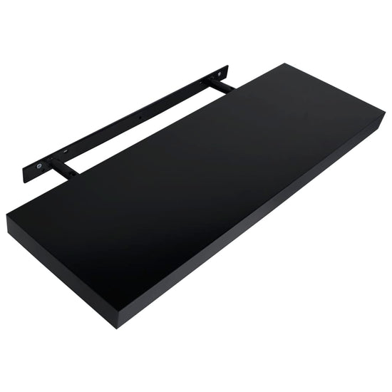 Wandschappen zwevend 2 st 80x20x3,8 cm zwart MeubelReus